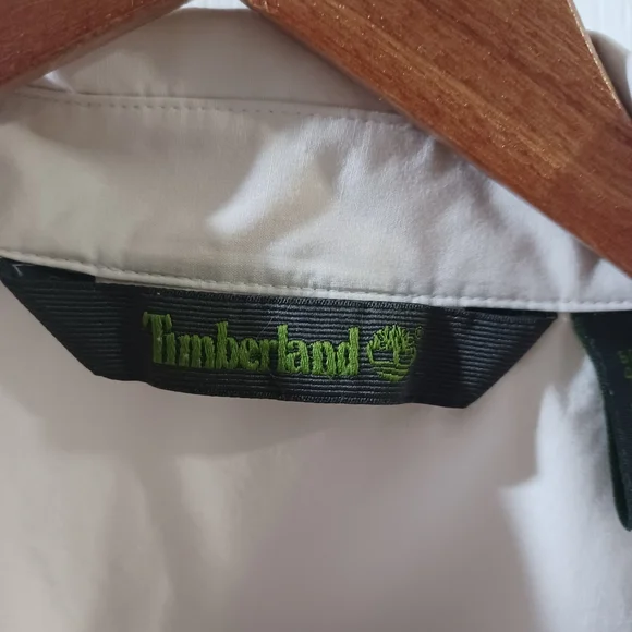 Timberland Beige Short Sleeve Button-Up Shirt - Picture 2 of 7